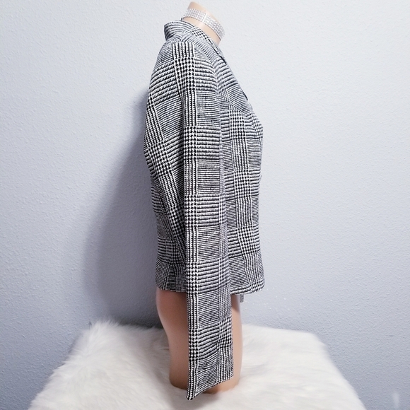 Vintage 90's retro glam print blazer career jacket 10 - Picture 3 of 7